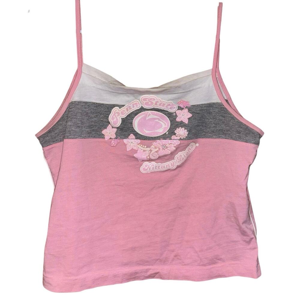 Vintage Team Athletics Penn State youth pink color block tank top (XL 14/16)